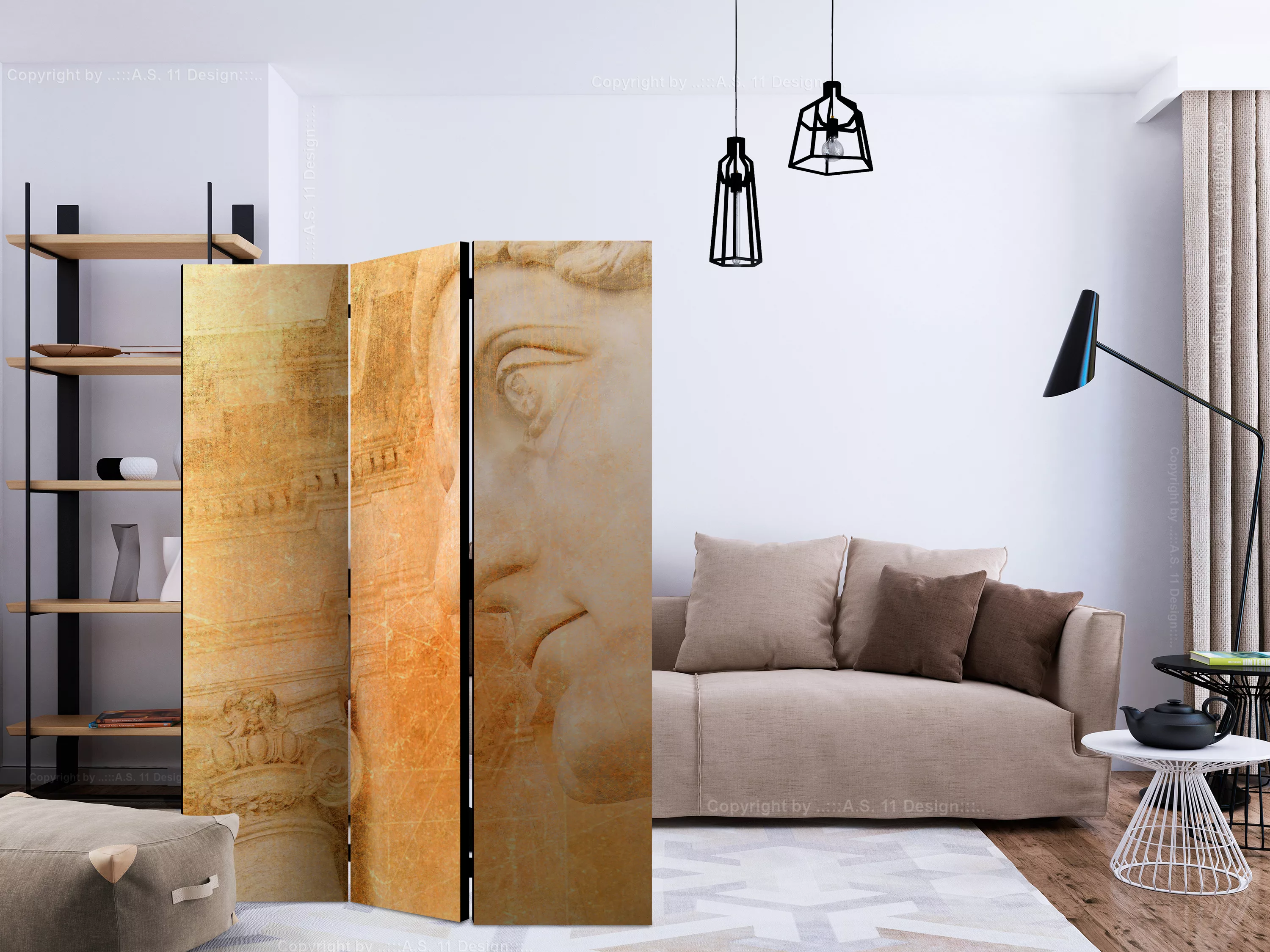 3-teiliges Paravent - Greek God [room Dividers] günstig online kaufen