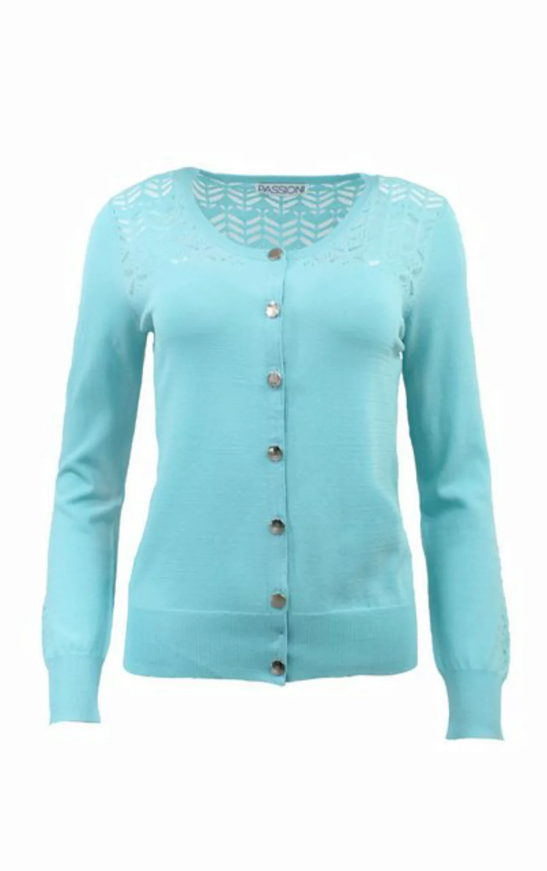 Passioni Cardigan Sommer-Cardigan in Aquablau günstig online kaufen