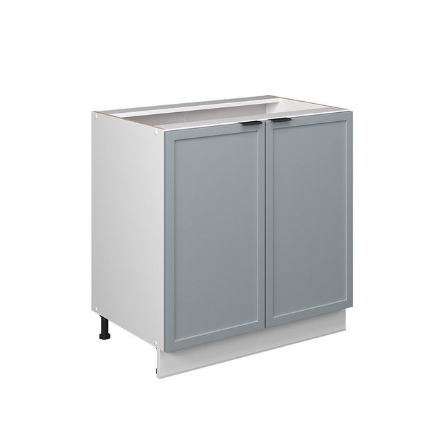 Vicco Spülenunterschrank Fame-Line, Hellblau-grau/Weiß, 80 cm mit Regal, AP günstig online kaufen