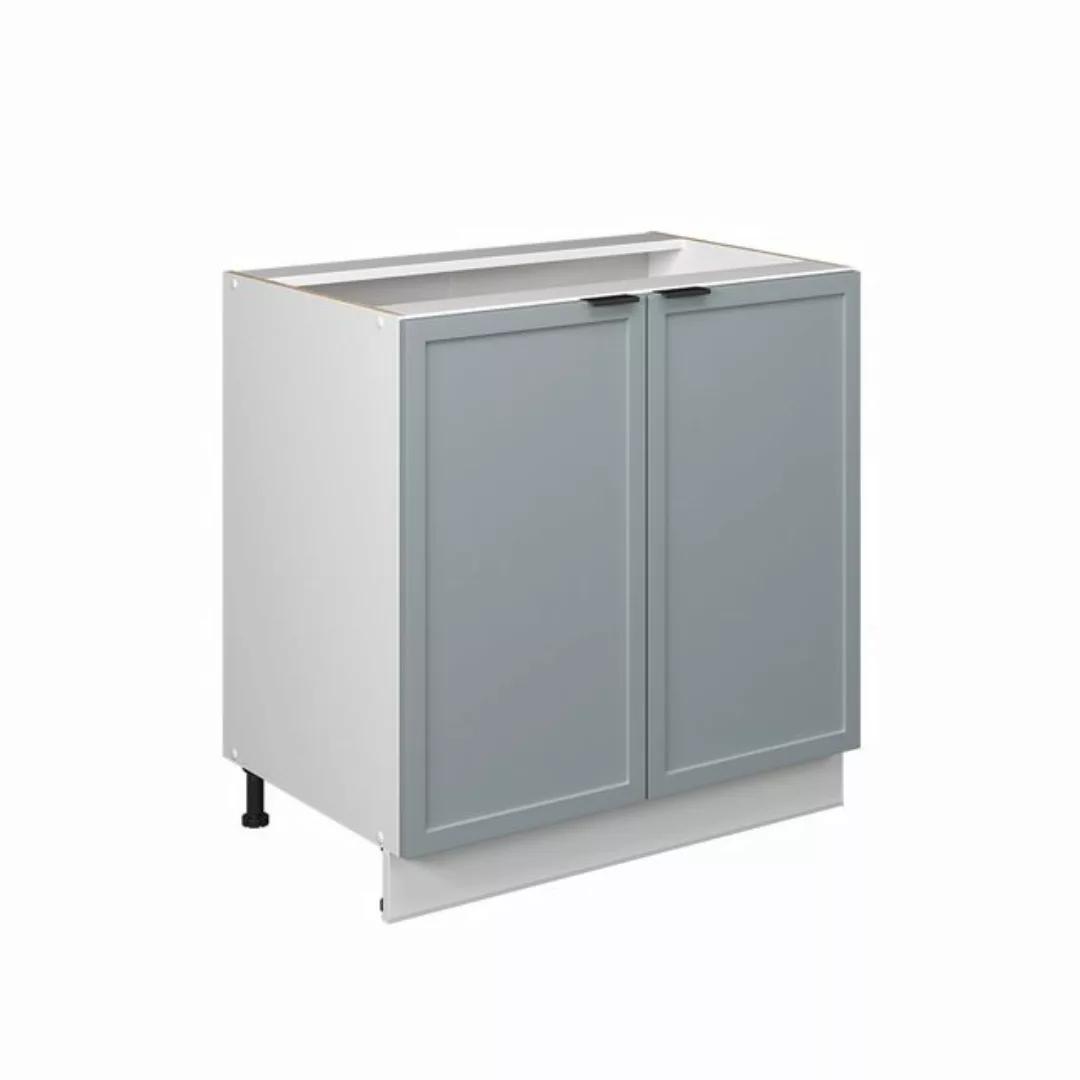 Vicco Spülenunterschrank Fame-Line, Hellblau-grau/Weiß, 80 cm mit Regal, oh günstig online kaufen