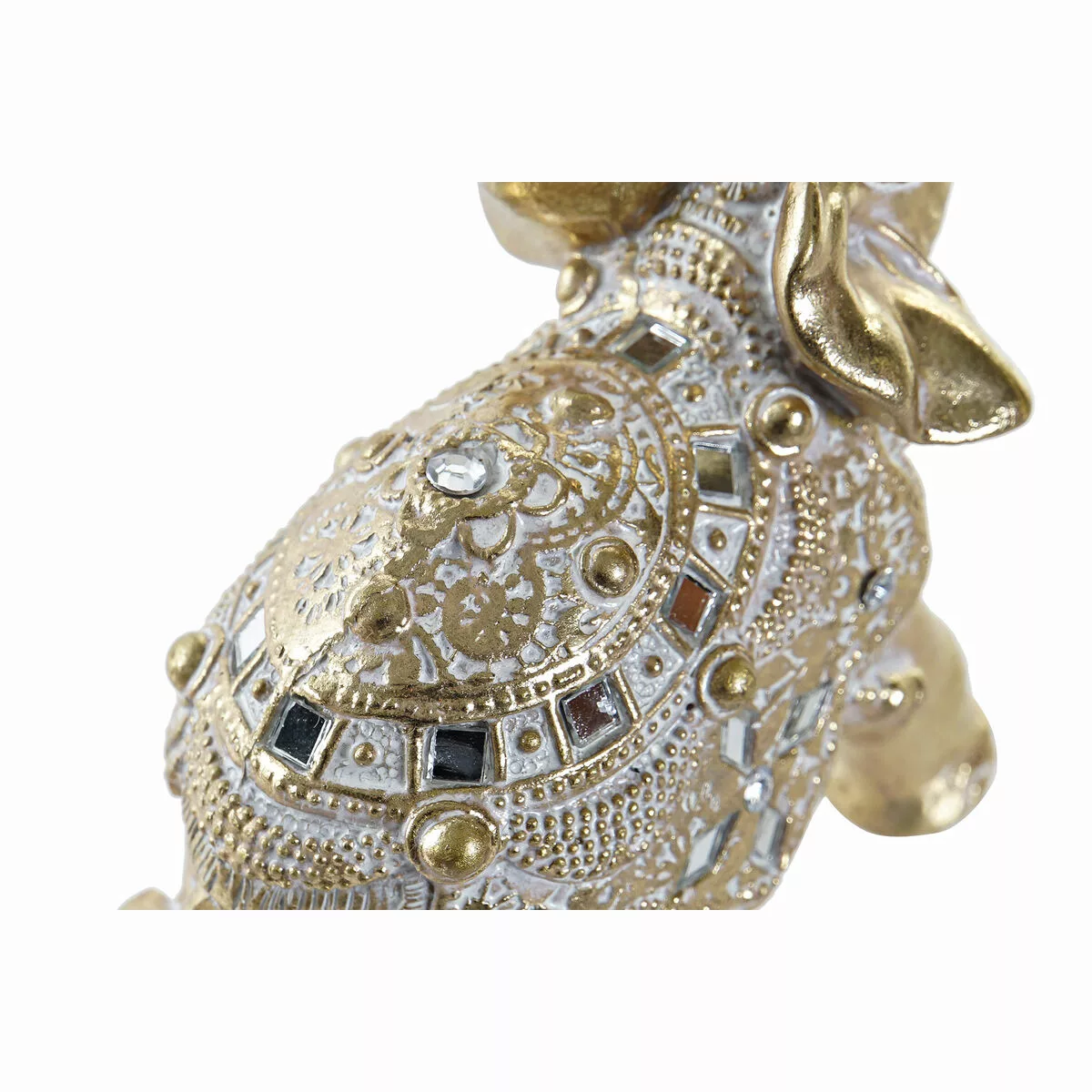 Deko-figur Dkd Home Decor Spiegel Elefant Golden Harz (2 Stück) (20 X 8 X 2 günstig online kaufen