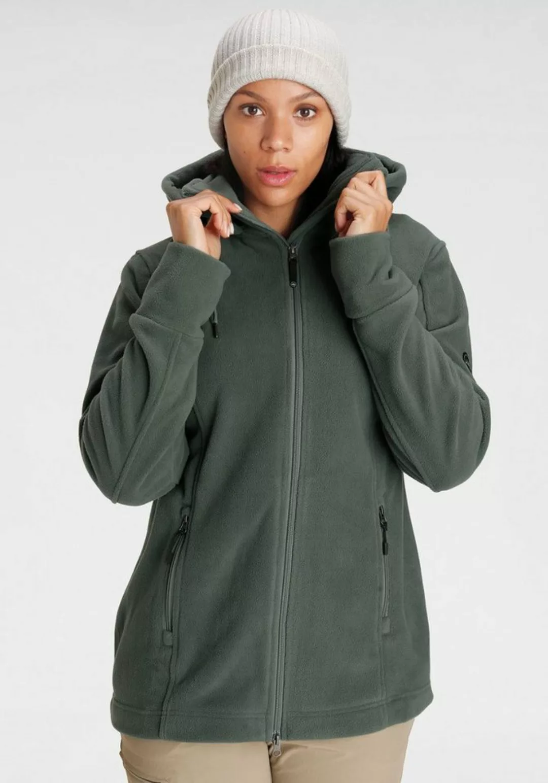 Polarino Fleecejacke für kalte Tage, aus Fleece, sportlicher Stil, atmungsa günstig online kaufen