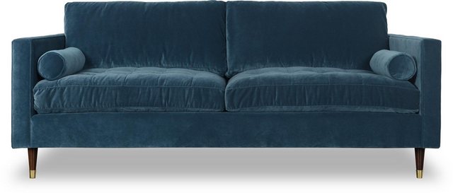 Xlmoebel Sofa Neues luxuriöses dreisitziges blau gestaltetes Chesterfield-S günstig online kaufen