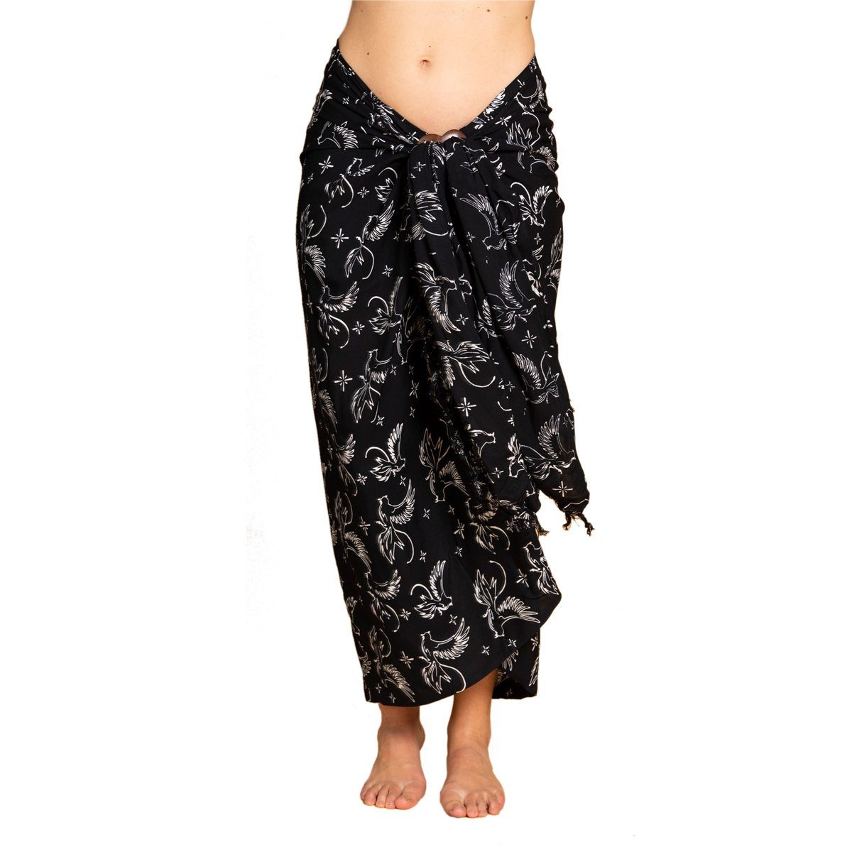 PANASIAM Pareo Sarong Wachsbatik schwarz-weiß aus günstig online kaufen