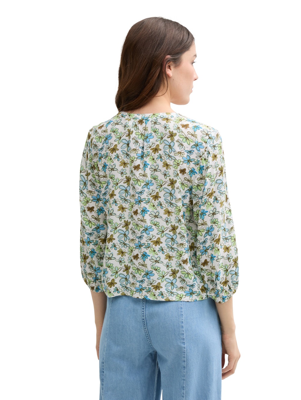 TOM TAILOR Denim Klassische Bluse, mit All-Over Print günstig online kaufen