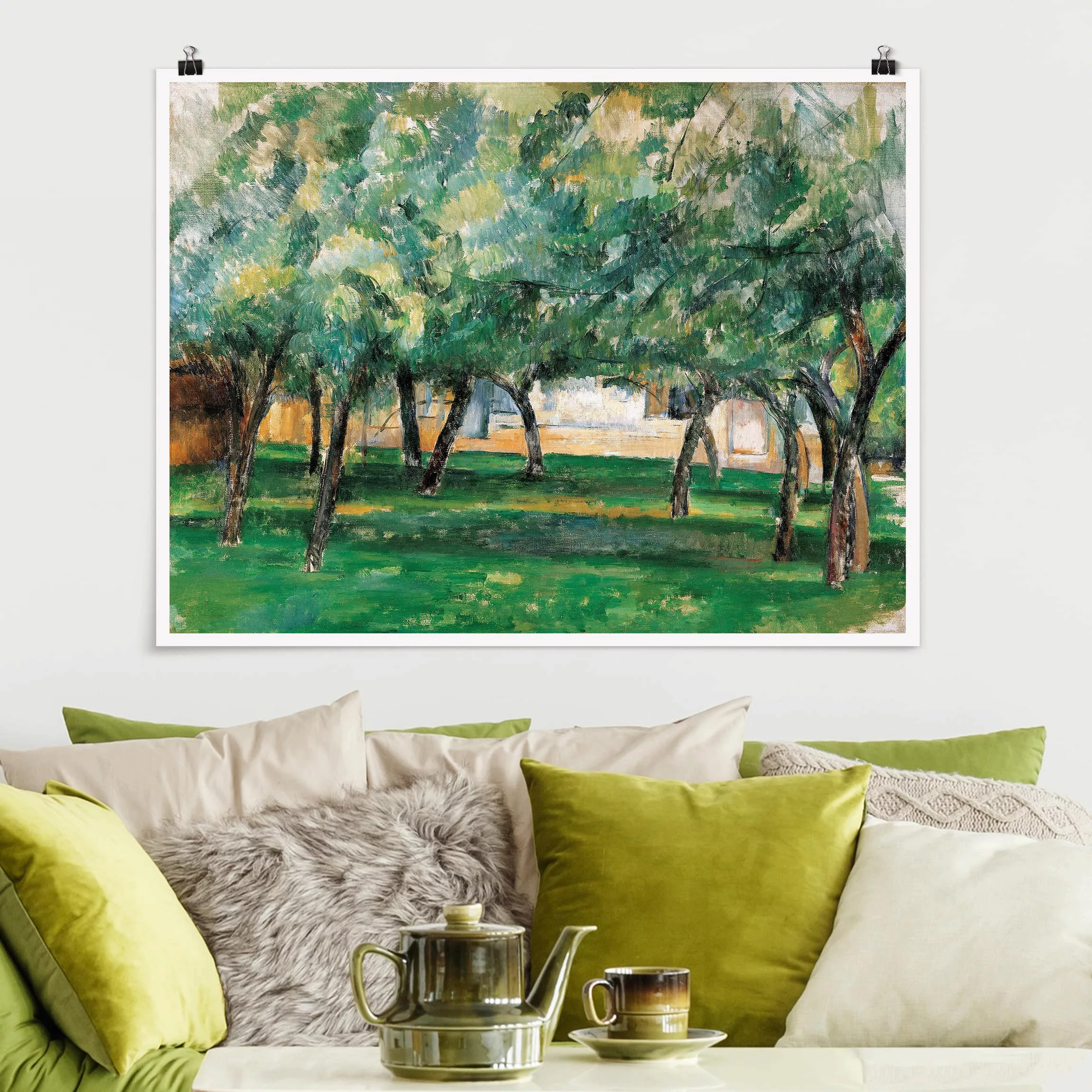 Poster Kunstdruck - Querformat Paul Cézanne - Gehöft Normandie günstig online kaufen