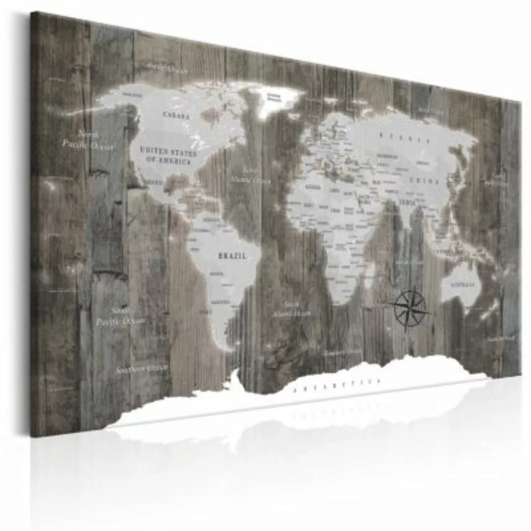 artgeist Wandbild World Map: Wooden World mehrfarbig Gr. 60 x 40 günstig online kaufen