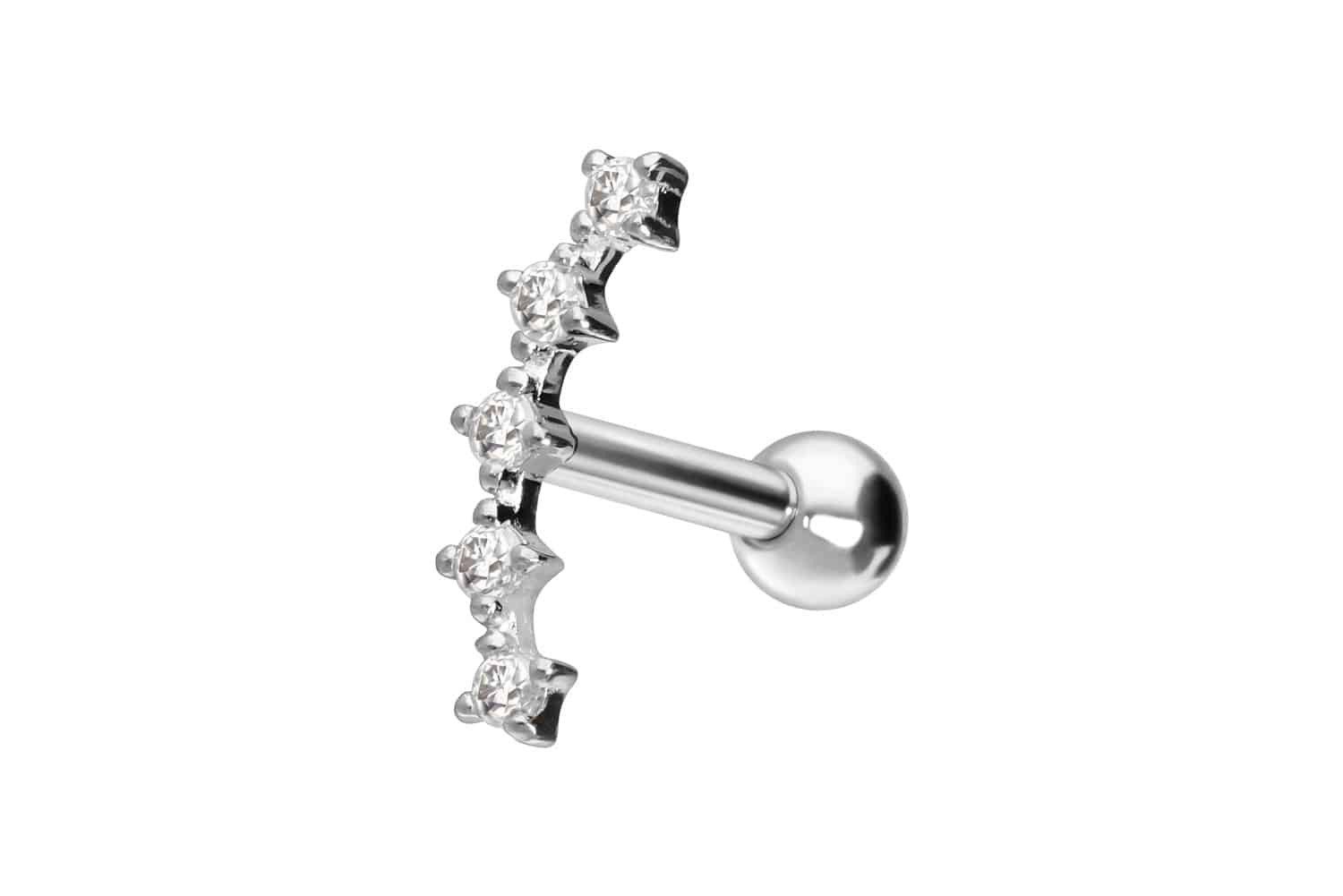 PIERCINGLINE Single-Ohrstecker 14/18 Karat Gold Ohrpiercing günstig online kaufen