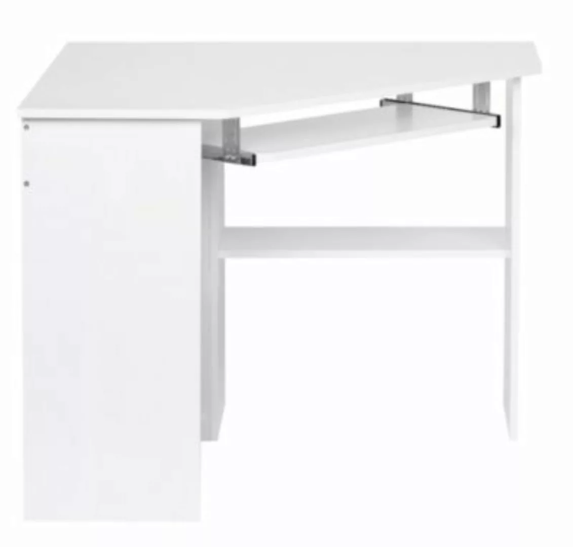 FineBuy Schreibtisch Weiß 88 cm breit weiß günstig online kaufen