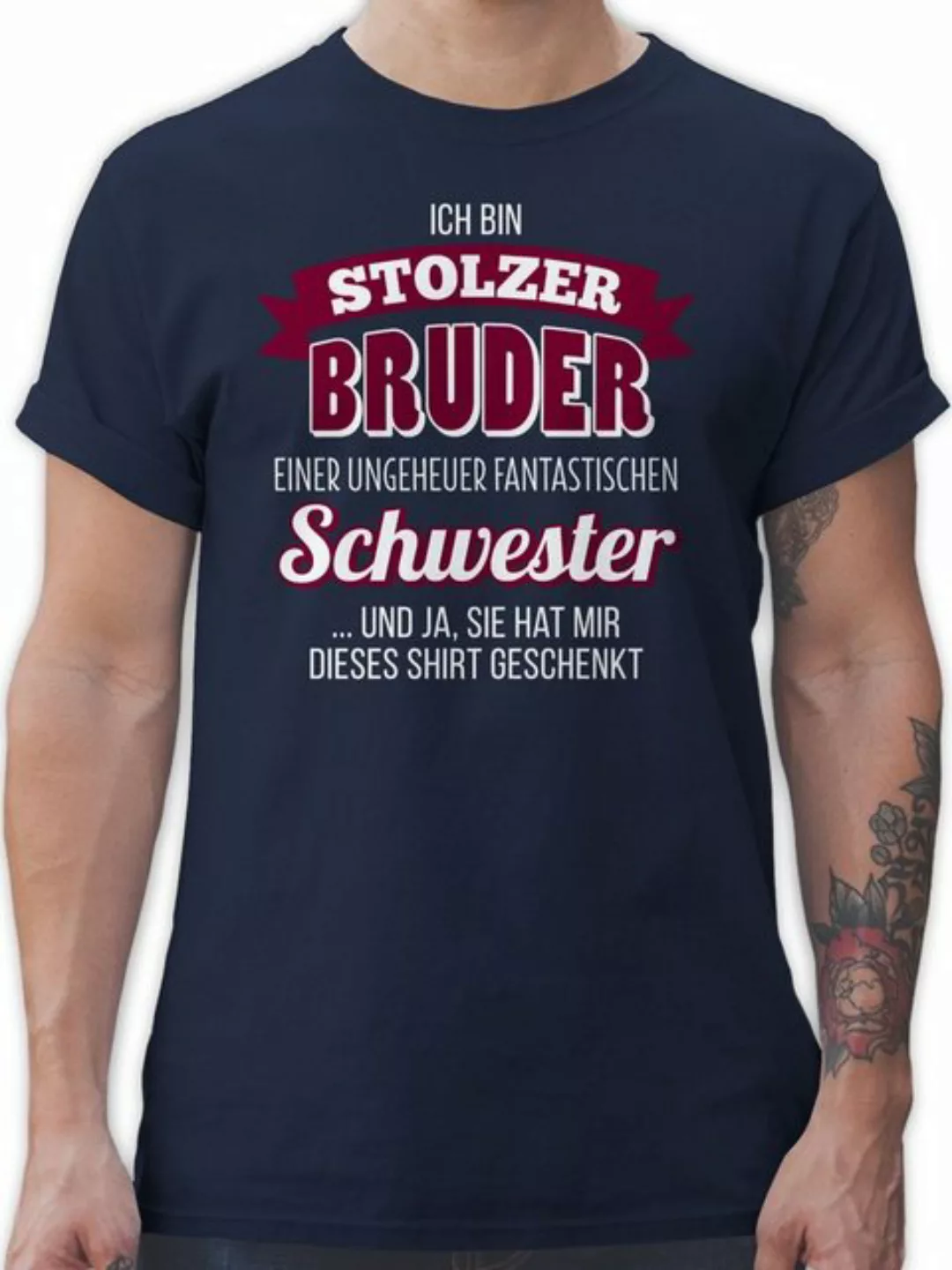 Shirtracer T-Shirt Ich bin stolzer Bruder Bruder günstig online kaufen