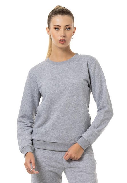 RedBridge Sweatshirt Red Bridge Damen Sweatshirt Rundhals Pullover Grau-Mel günstig online kaufen