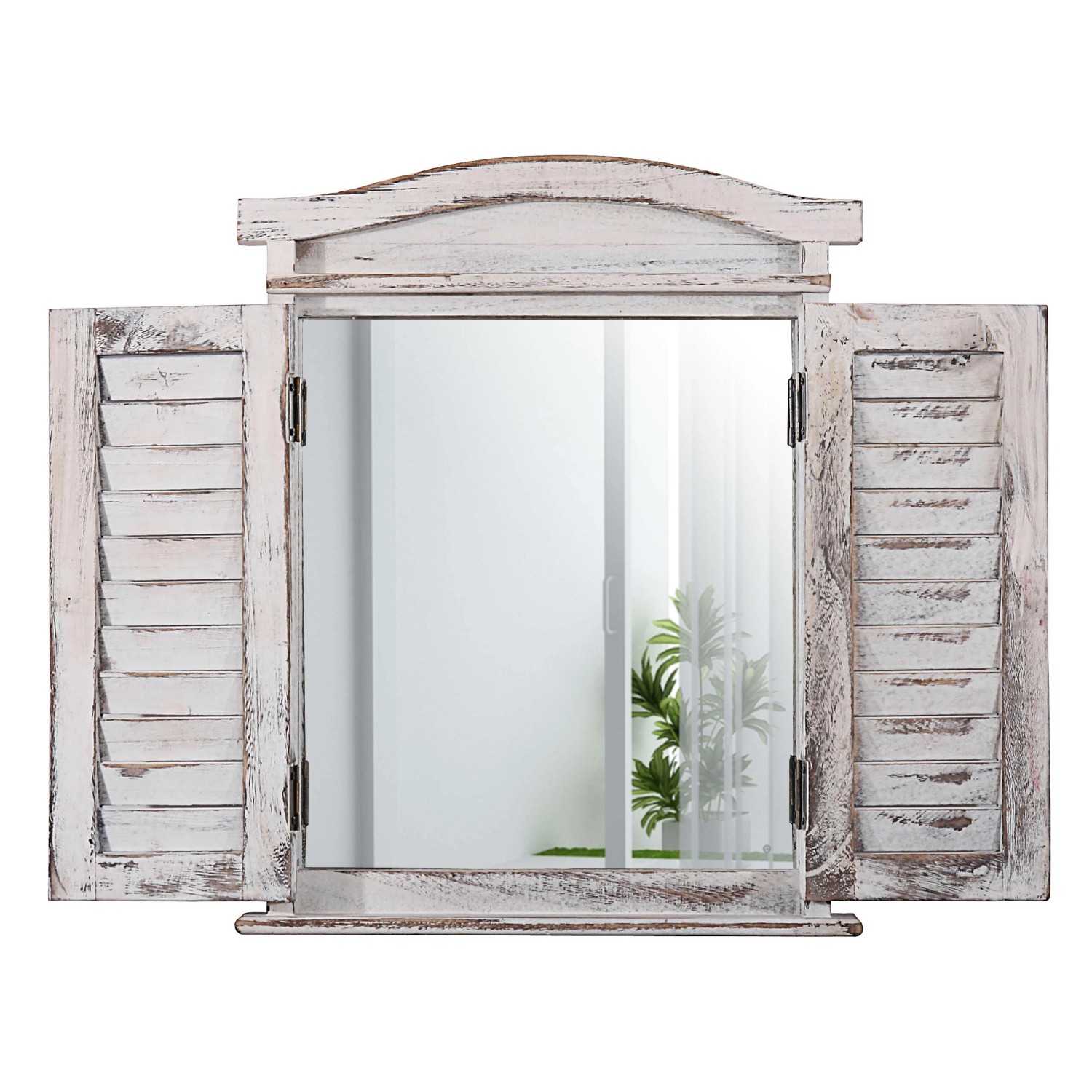 MCW Wandspiegel mit Fensterläden Weiß Shabby günstig online kaufen