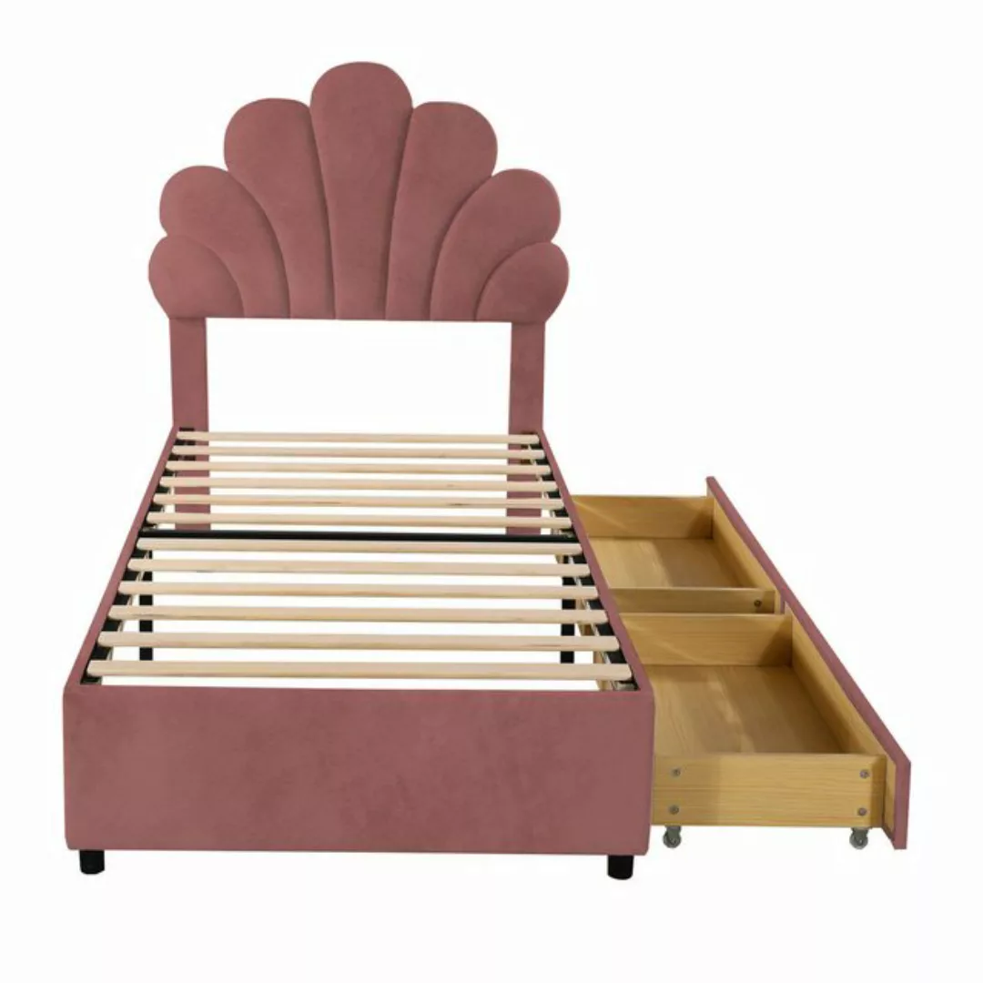 Gotagee Polsterbett Einzelbett 90x200 cm Stauraum Jugendbett Samt Bettgeste günstig online kaufen