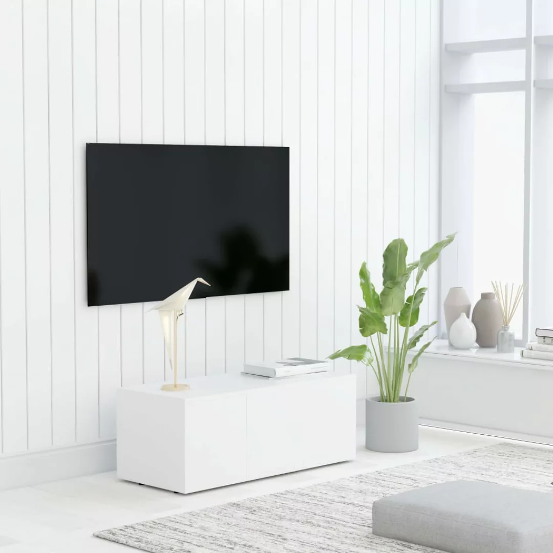 vidaXL TV-Schrank TV-Schrank Weiß 80x34x30 cm Spanplatte Lowboard günstig online kaufen