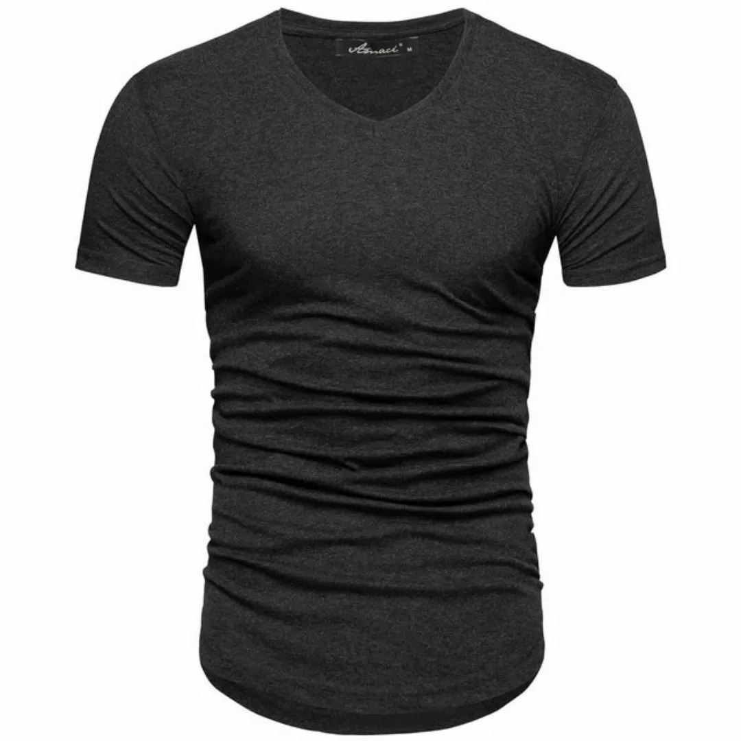 Amaci&Sons T-Shirt BELLEVUE Basic Oversize T-Shirt mit V-Ausschnitt Herren günstig online kaufen