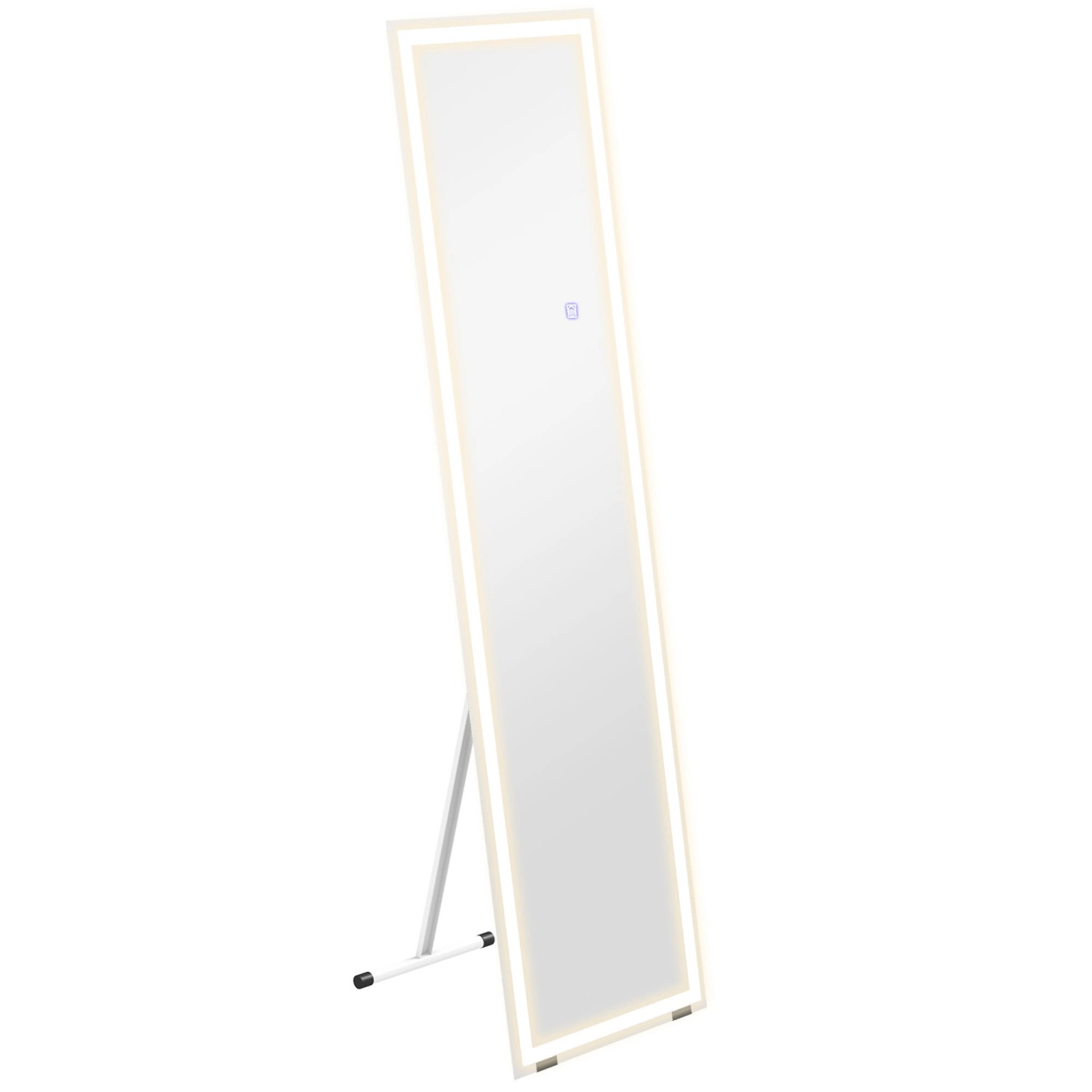 HOMCOM Standspiegel Wandspiegel mit LED-Leuchte (Garderobenspiegel, günstig online kaufen