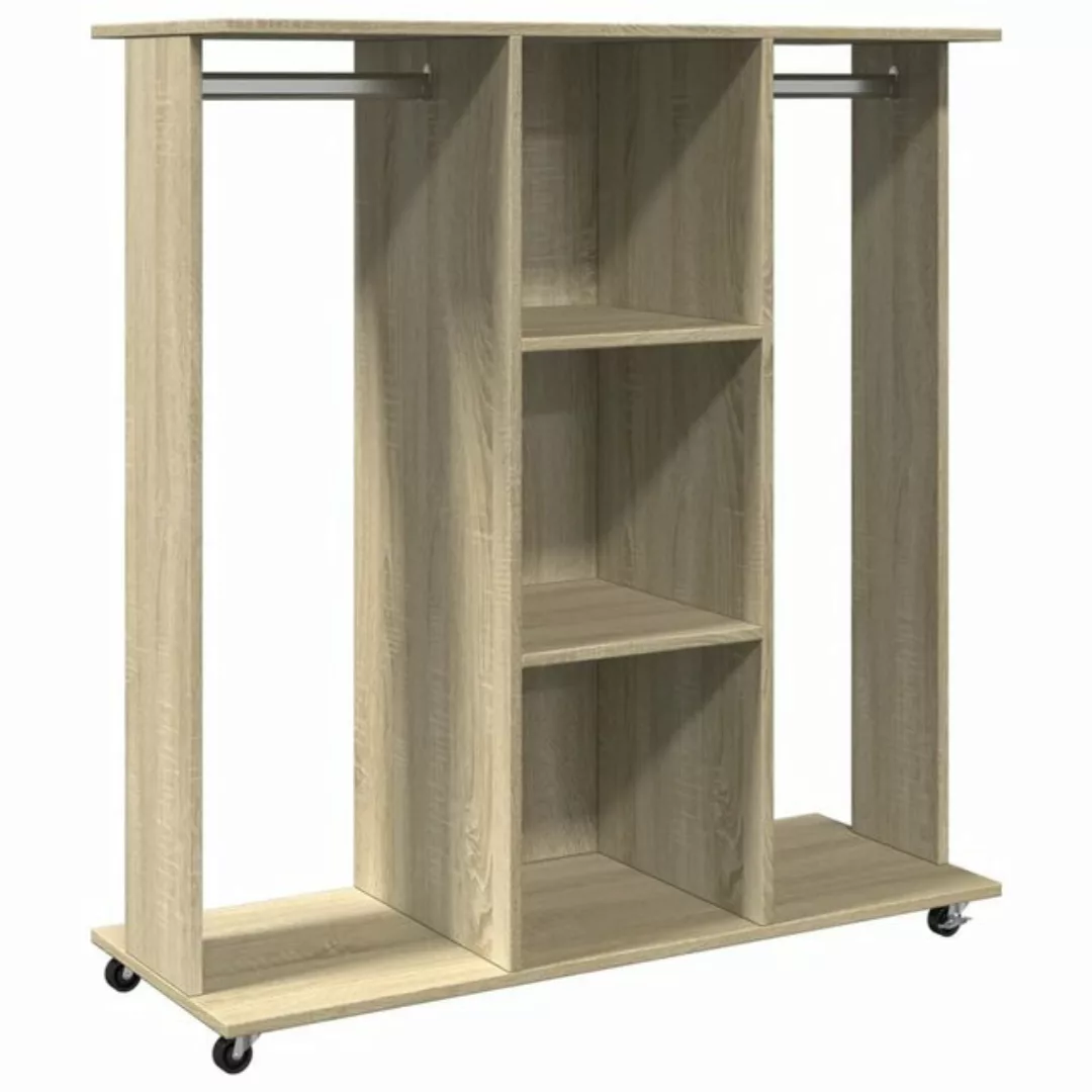 vidaXL Kleiderschrank Kleiderständer mit Rollen Sonoma-Eiche 102x38x110 cm günstig online kaufen