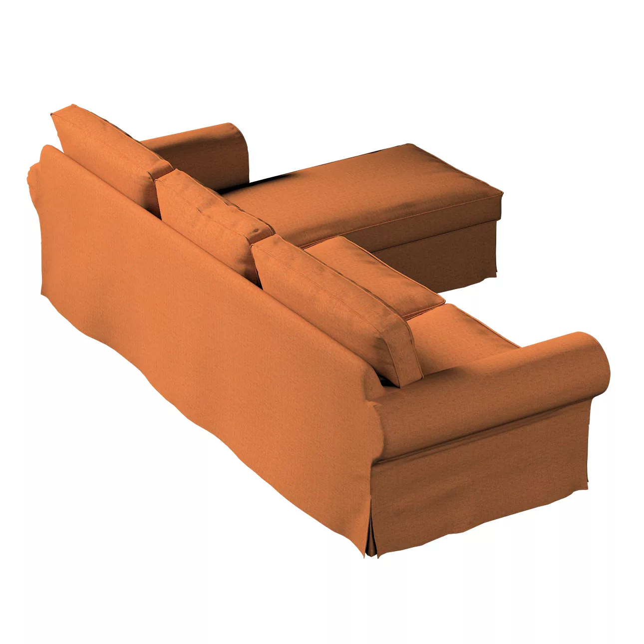 Bezug für Ektorp 2-Sitzer Sofa mit Recamiere, orange, Ektorp 2-Sitzer Sofab günstig online kaufen