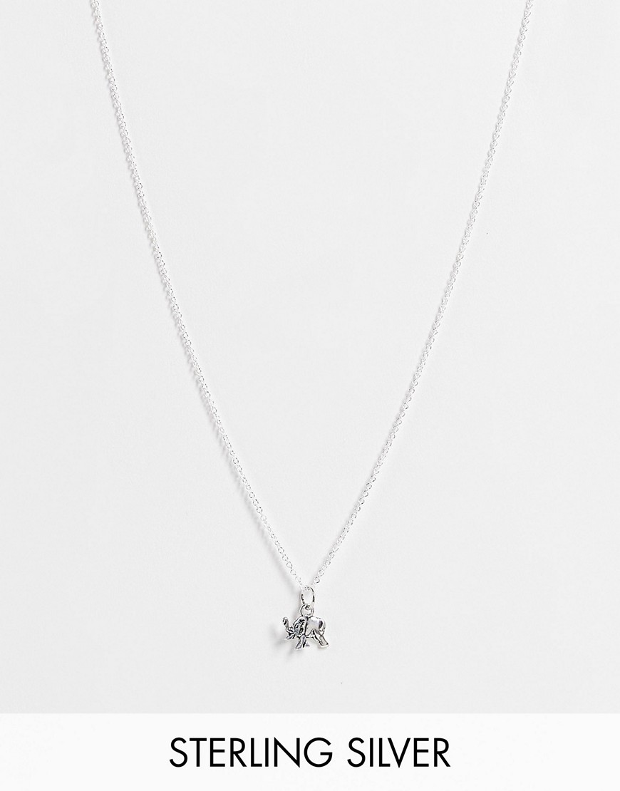 Kingsley Ryan – Halskette aus Sterlingsilber mit Kugelkette und Elefant-Anh günstig online kaufen