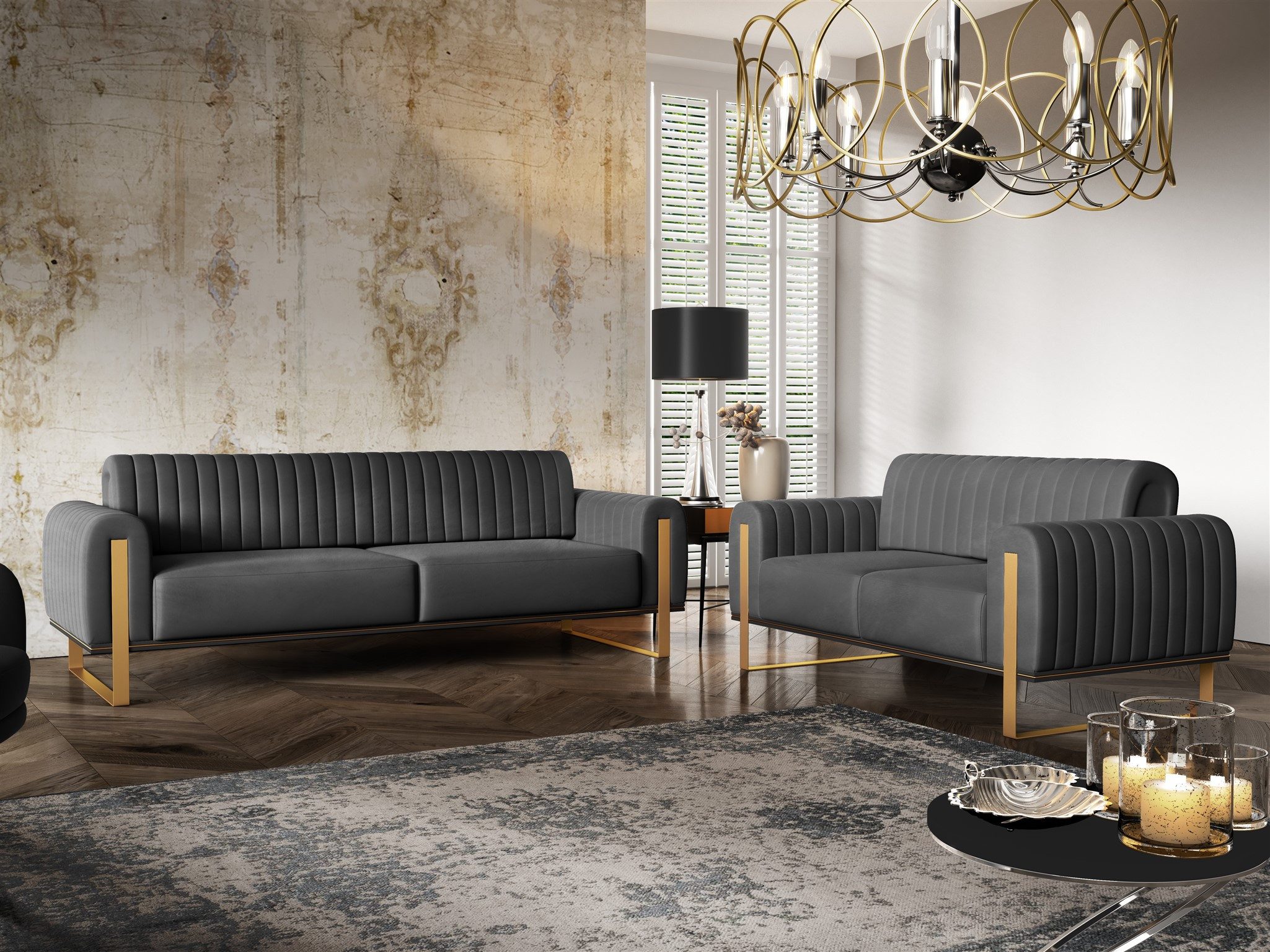 Fun Möbel 3-Sitzer Sofa Designersofa VALERIE günstig online kaufen