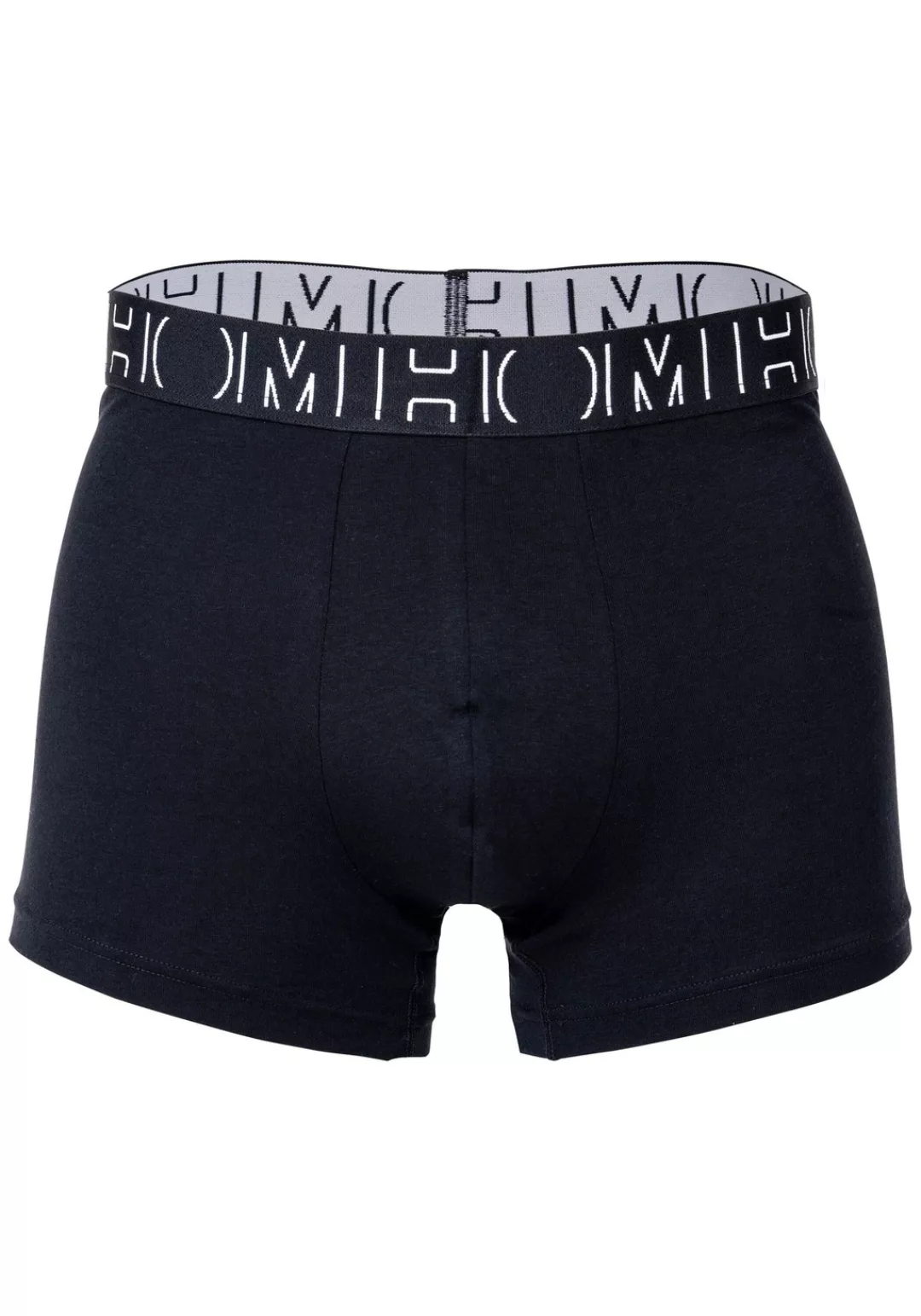 HOM 3-er Set Boxer Trunks Schwarz, Grau & Blau mit Motiv günstig online kaufen