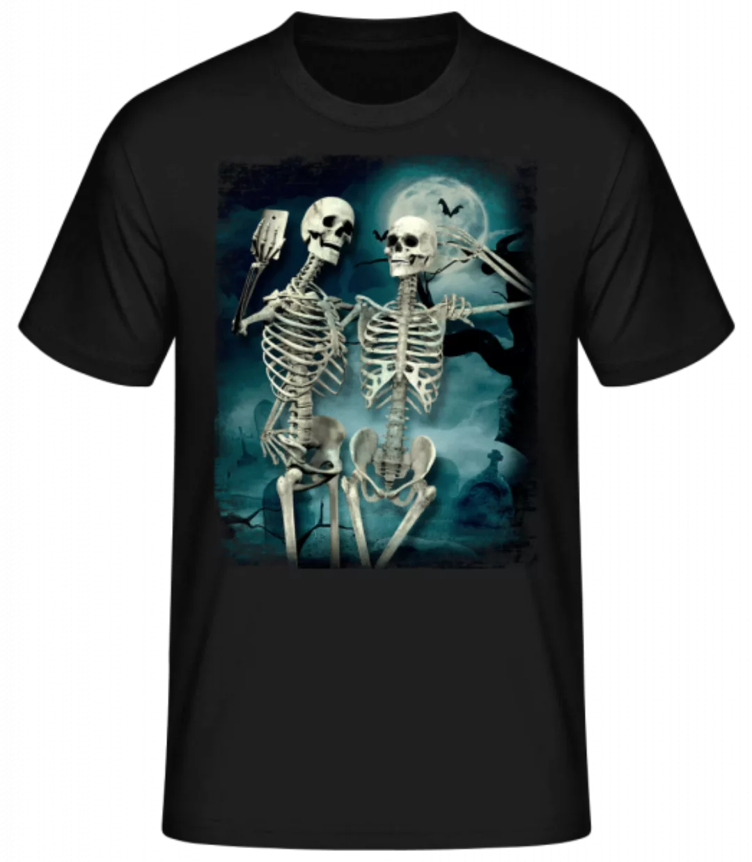 Skelett Selfie · Männer Basic T-Shirt günstig online kaufen