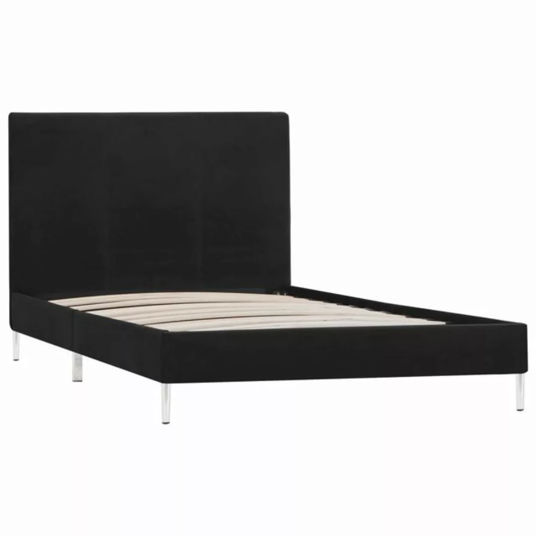 Bettgestell Schwarz Stoff 90x200 Cm günstig online kaufen