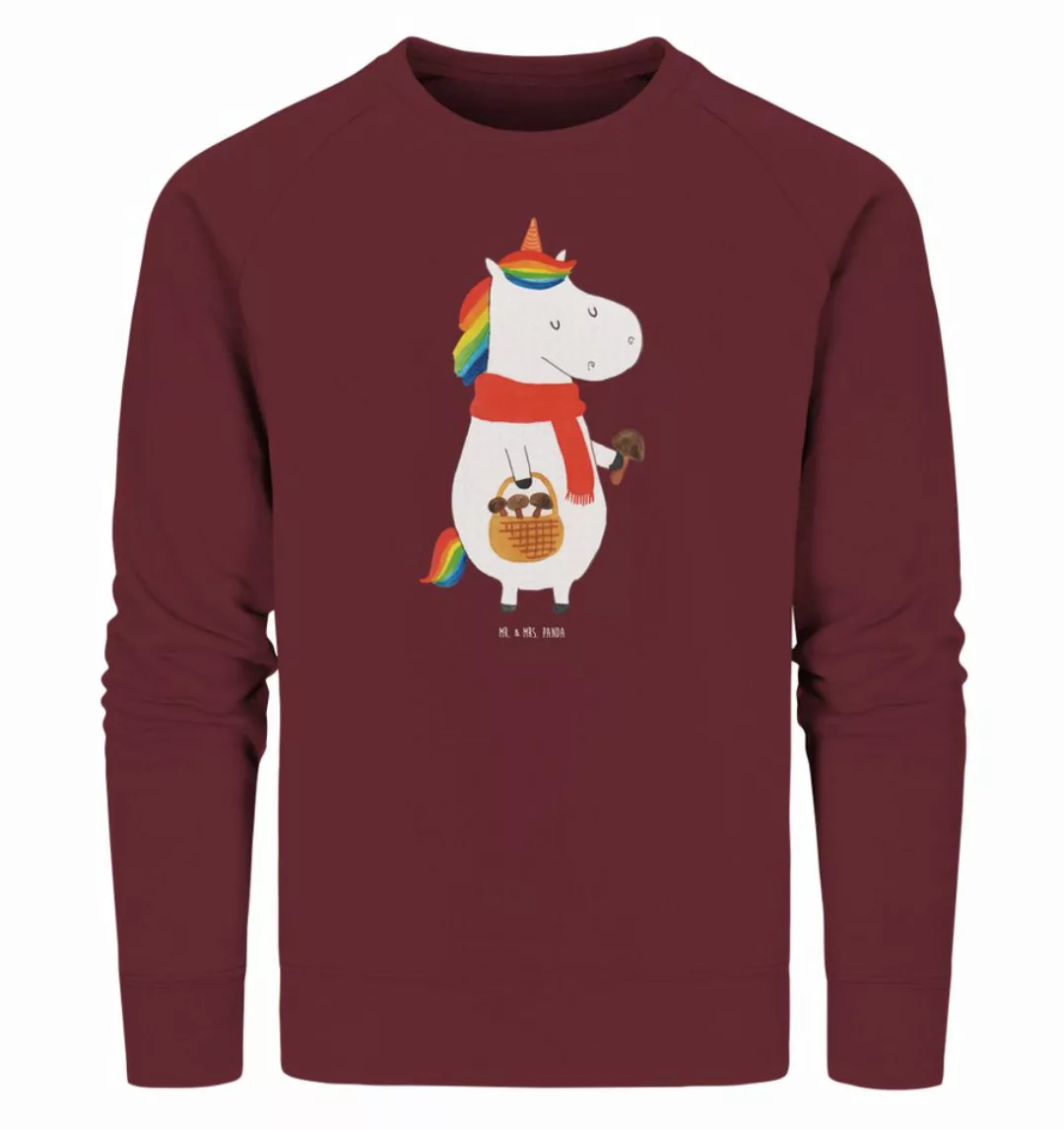 Mr. & Mrs. Panda Longpullover Größe L Einhorn Pilz - Burgundy - Geschenk, M günstig online kaufen