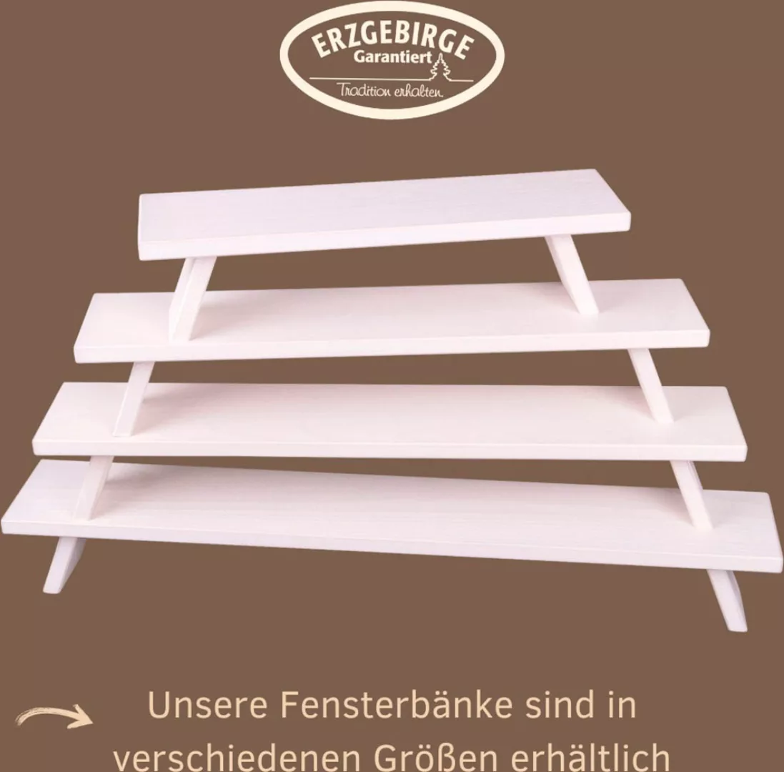 Weigla Schwibbogen-Fensterbank Weihnachtsdeko, aus Buchenholz, weiß-lackier günstig online kaufen