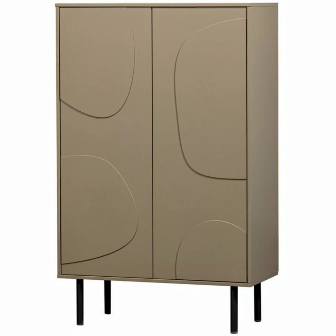 WOOOD Hochschrank Highboard Cadiz - Kiefer Mud günstig online kaufen