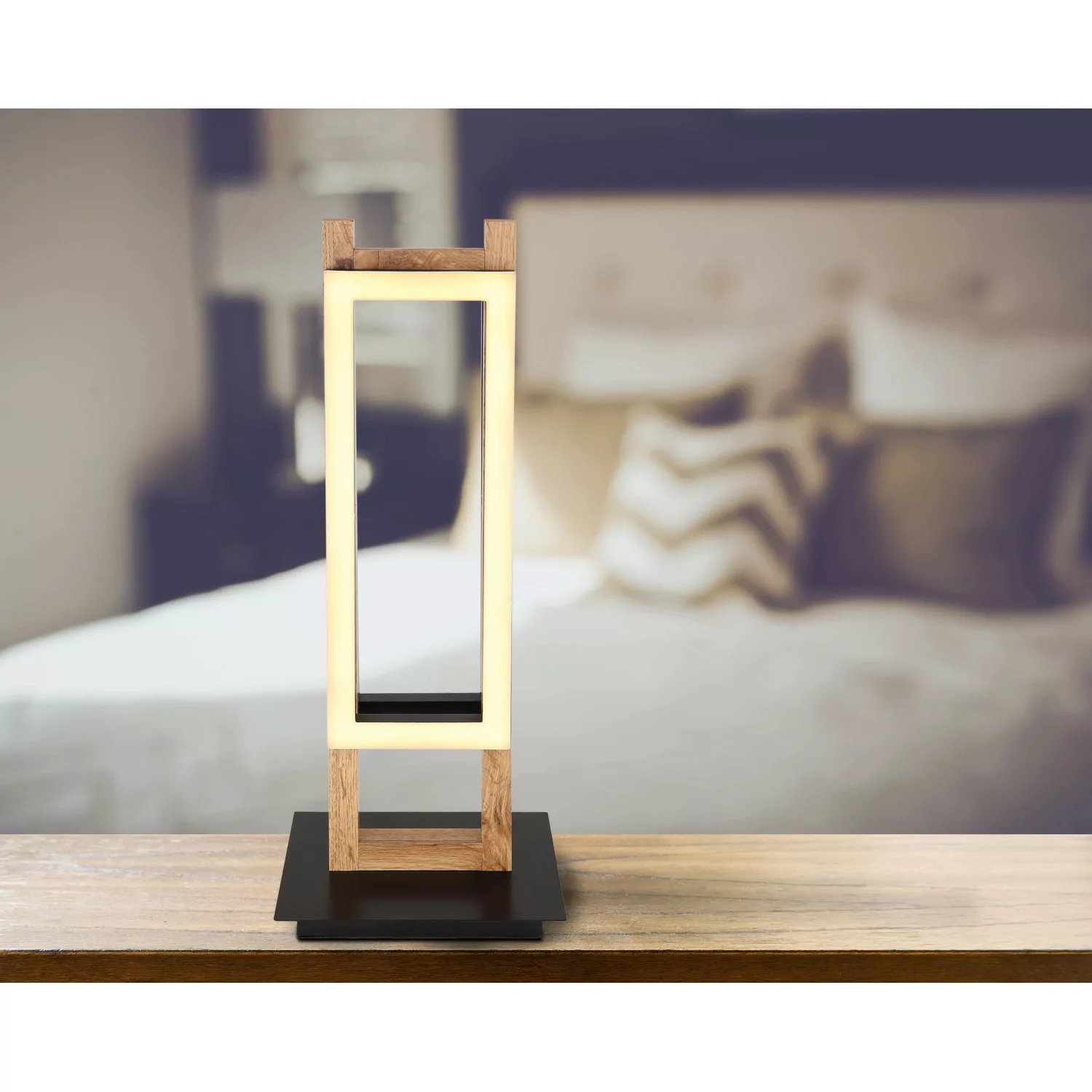 LED-Tischlampe Illa in Holzdesign günstig online kaufen
