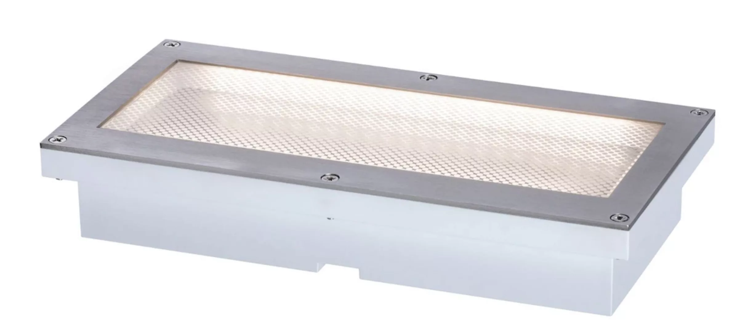 Paulmann LED Einbauleuchte "Brick IP67 200x100mm 3000K 1,6W 50lm 230V Alu, günstig online kaufen