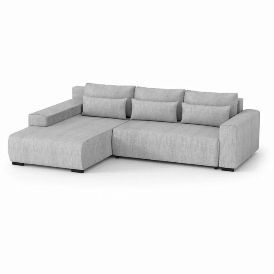 Beautysofa Ecksofa Benny, inkl. Schlaffunktion, Bettkasten, Wellenfedern, s günstig online kaufen