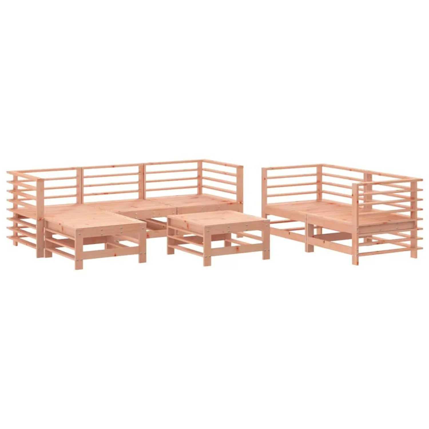 vidaXL 7-tlg Garten-Lounge-Set Massivholz Douglasie Modell 9 günstig online kaufen