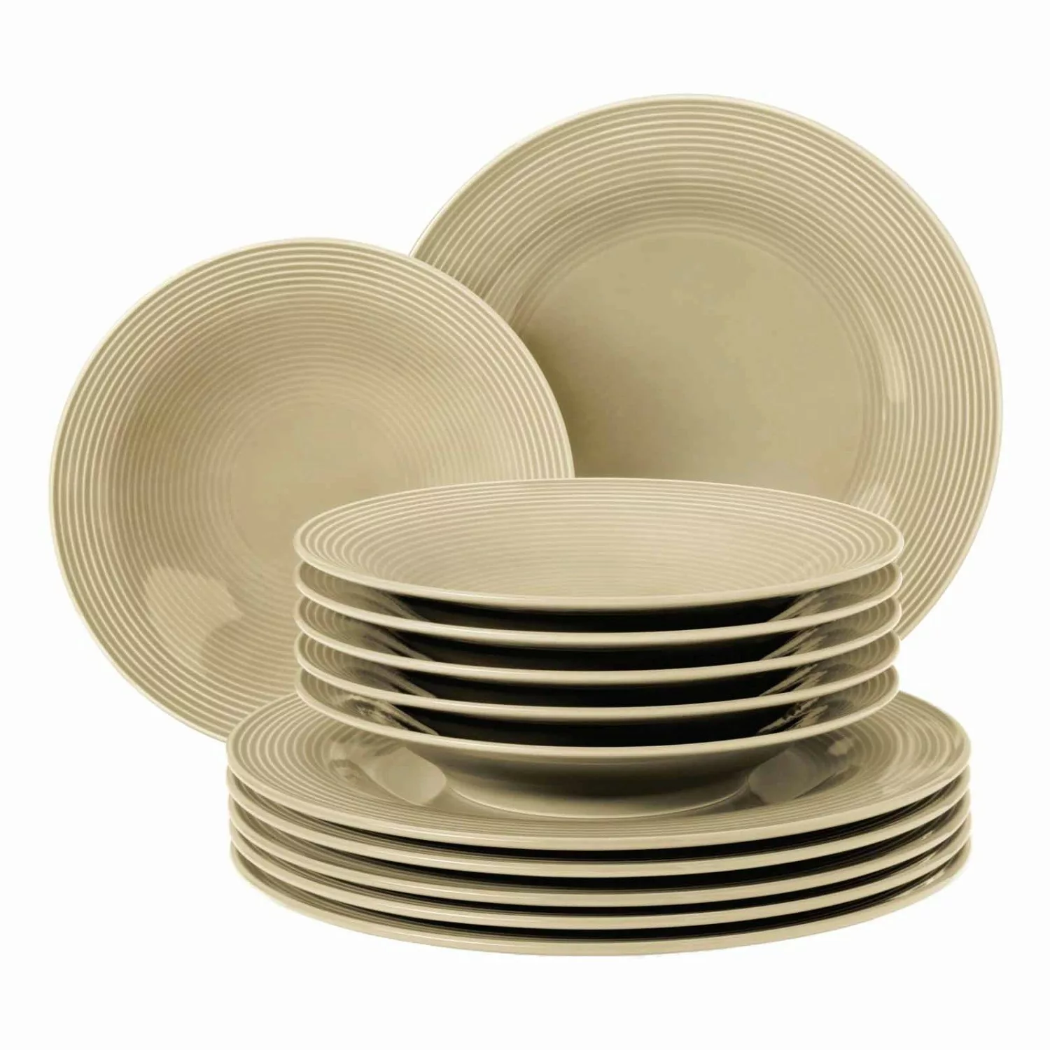 Seltmann Weiden Beat Coor Glaze Tafelservice 12-teilig Sandbeige günstig online kaufen