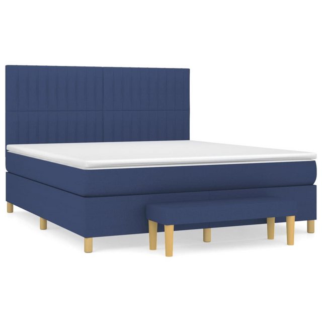 vidaXL Boxspringbett Boxspringbett mit Matratze und Fusshocker Stoff (160 x günstig online kaufen