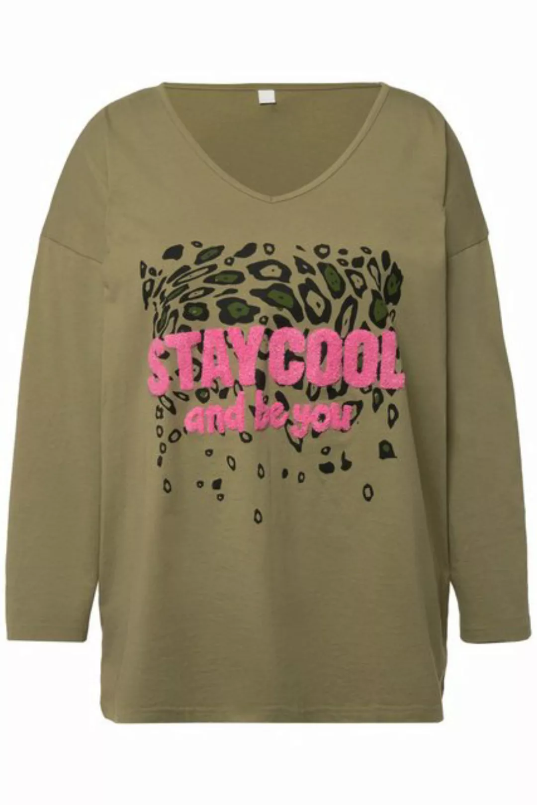 Angel of Style Longsleeve T-Shirt oversized Stay Cool V-Ausschnitt Langarm günstig online kaufen