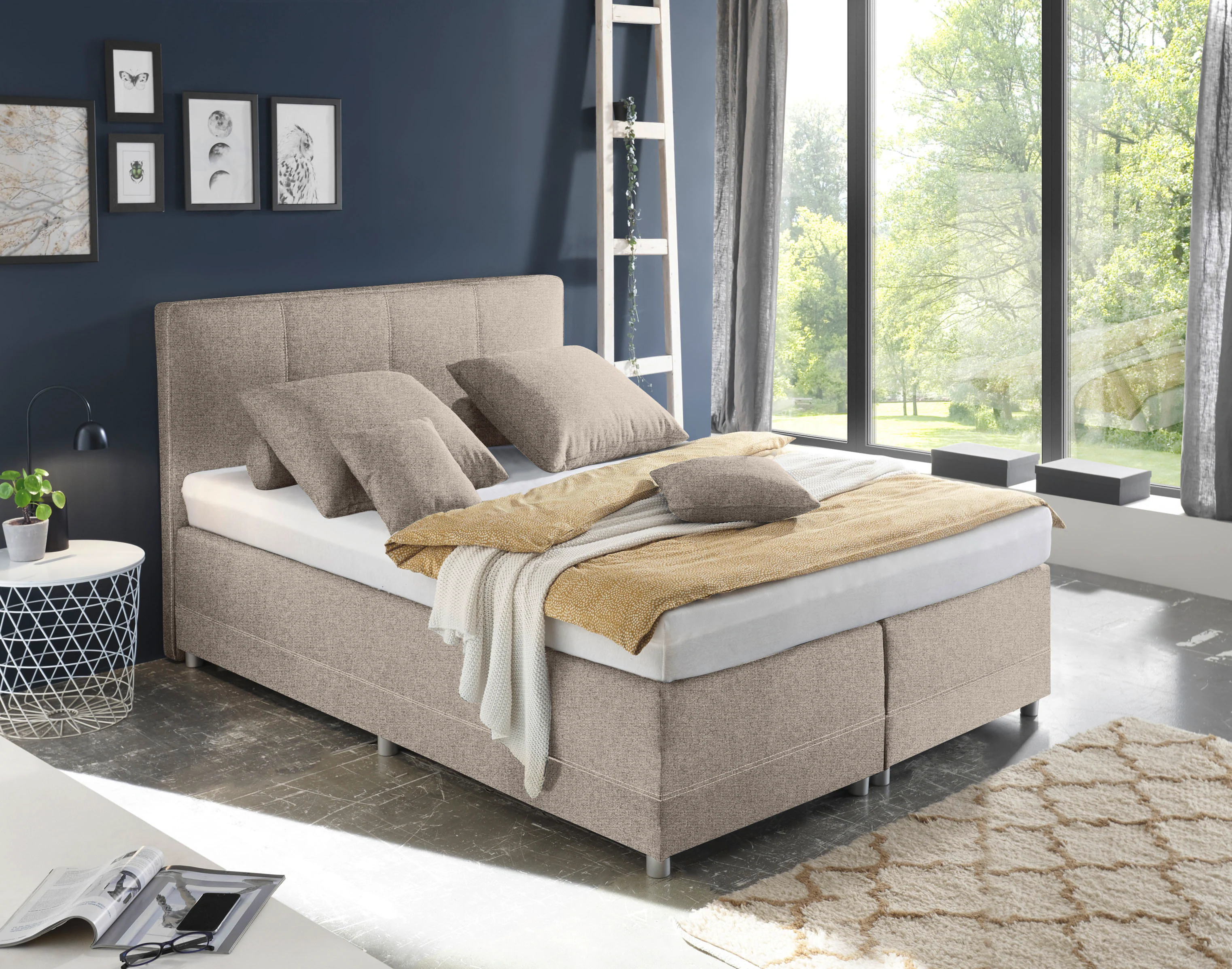 ED EXCITING DESIGN Boxspringbett "Luanda", wahlweise mit Matratze und Toppe günstig online kaufen