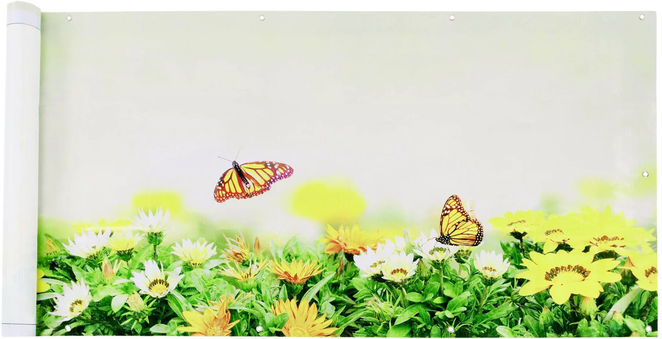 Maximex Balkonsichtschutz, 5 m, reißfest, mit Schmetterlings-Motiv günstig online kaufen