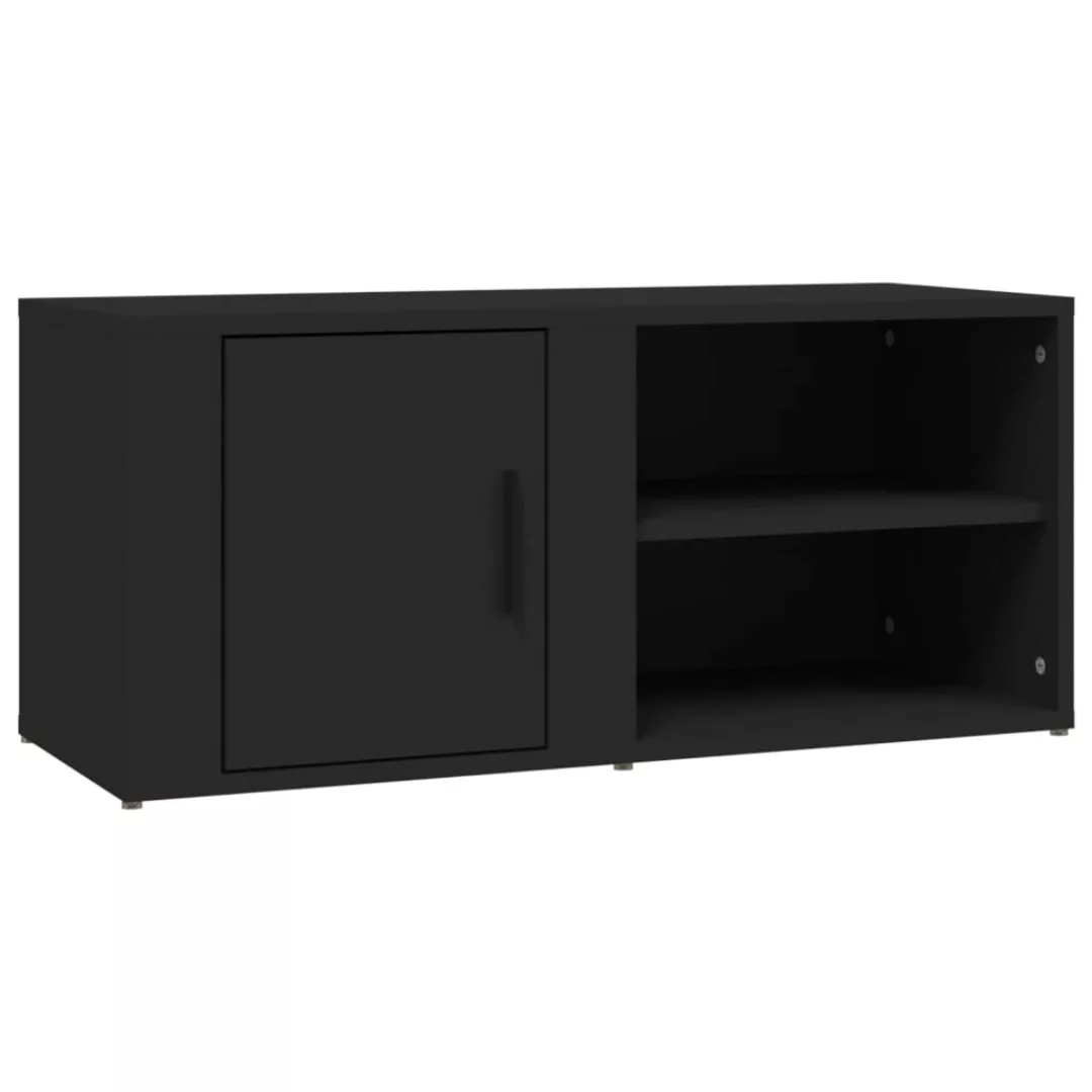 Vidaxl Tv-schrank Schwarz 80x31,5x36 Cm Holzwerkstoff günstig online kaufen