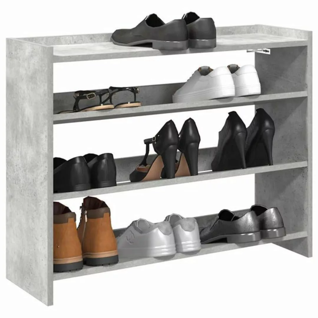 vidaXL Schuhschrank Schuhregal Betongrau 80x25x61,5 cm Holzwerkstoff günstig online kaufen