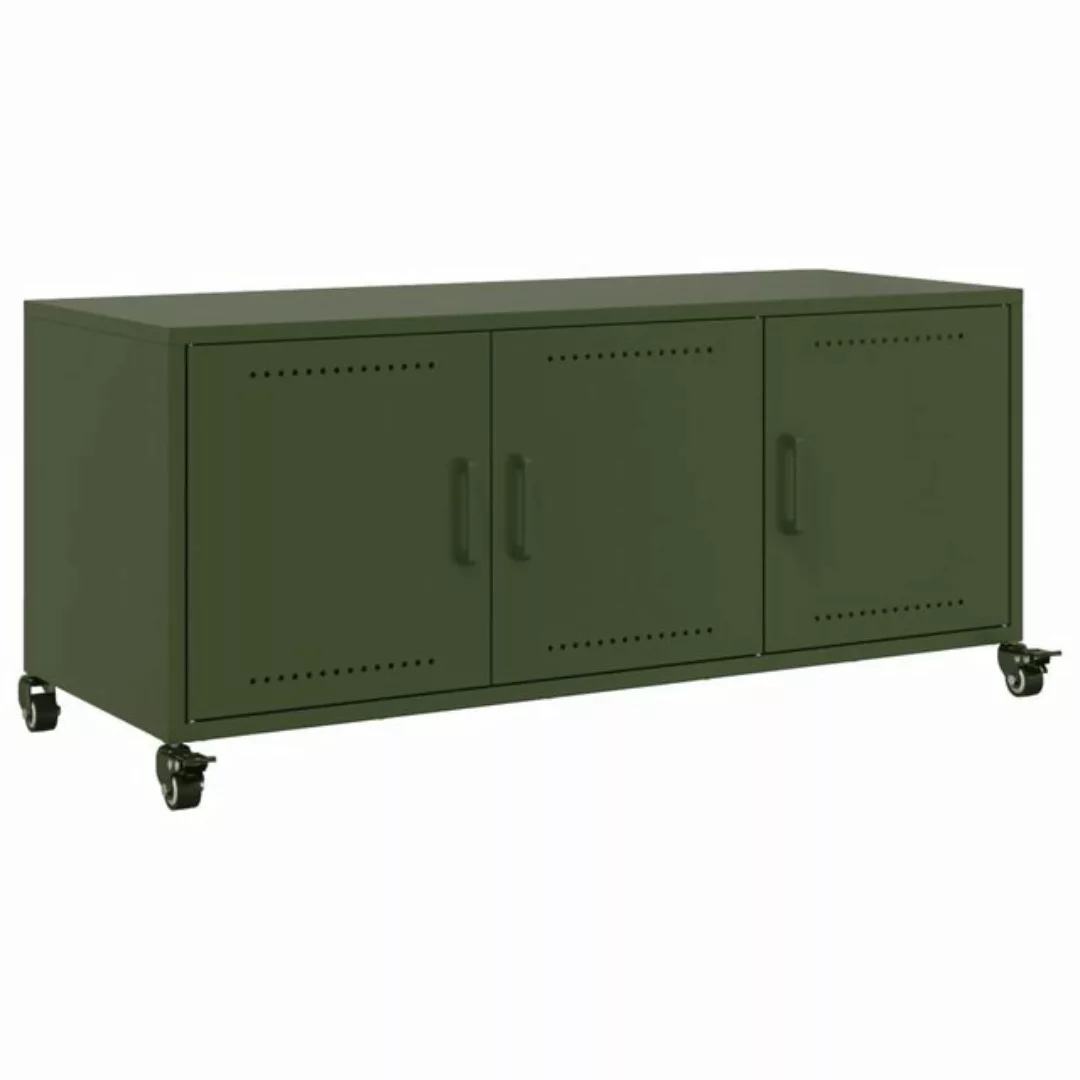 vidaXL TV-Schrank TV-Schrank Olivgrün 100,5x39x43,5 cm Kaltgewalzter Stahl günstig online kaufen