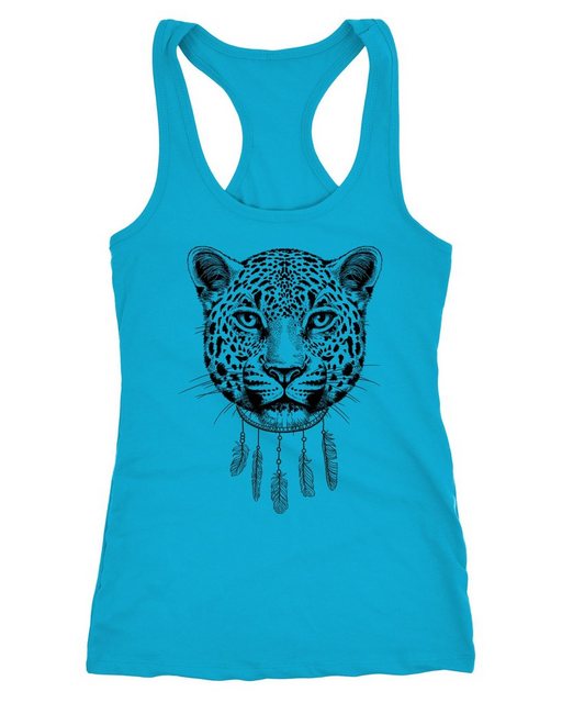 Neverless Tanktop Damen Tank-Top Boho Leopard Racerback Neverless® günstig online kaufen