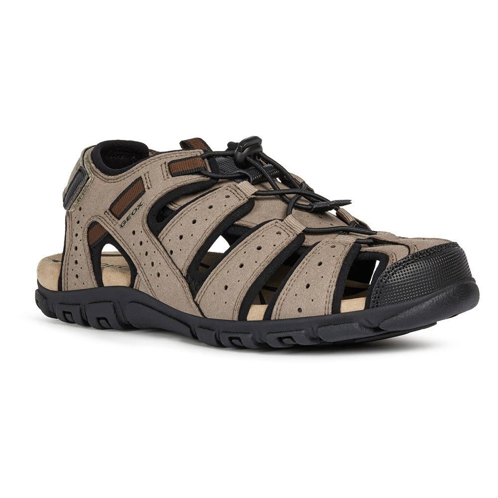 Geox Uomo Strada Sandalen EU 44 Taupe / Black günstig online kaufen