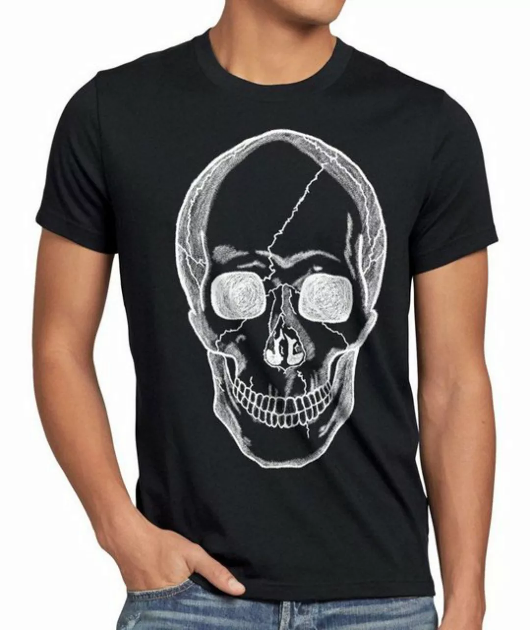 style3 T-Shirt Skull Totenkopf Harley Rocker Punk Tattoo gothic knochen bik günstig online kaufen