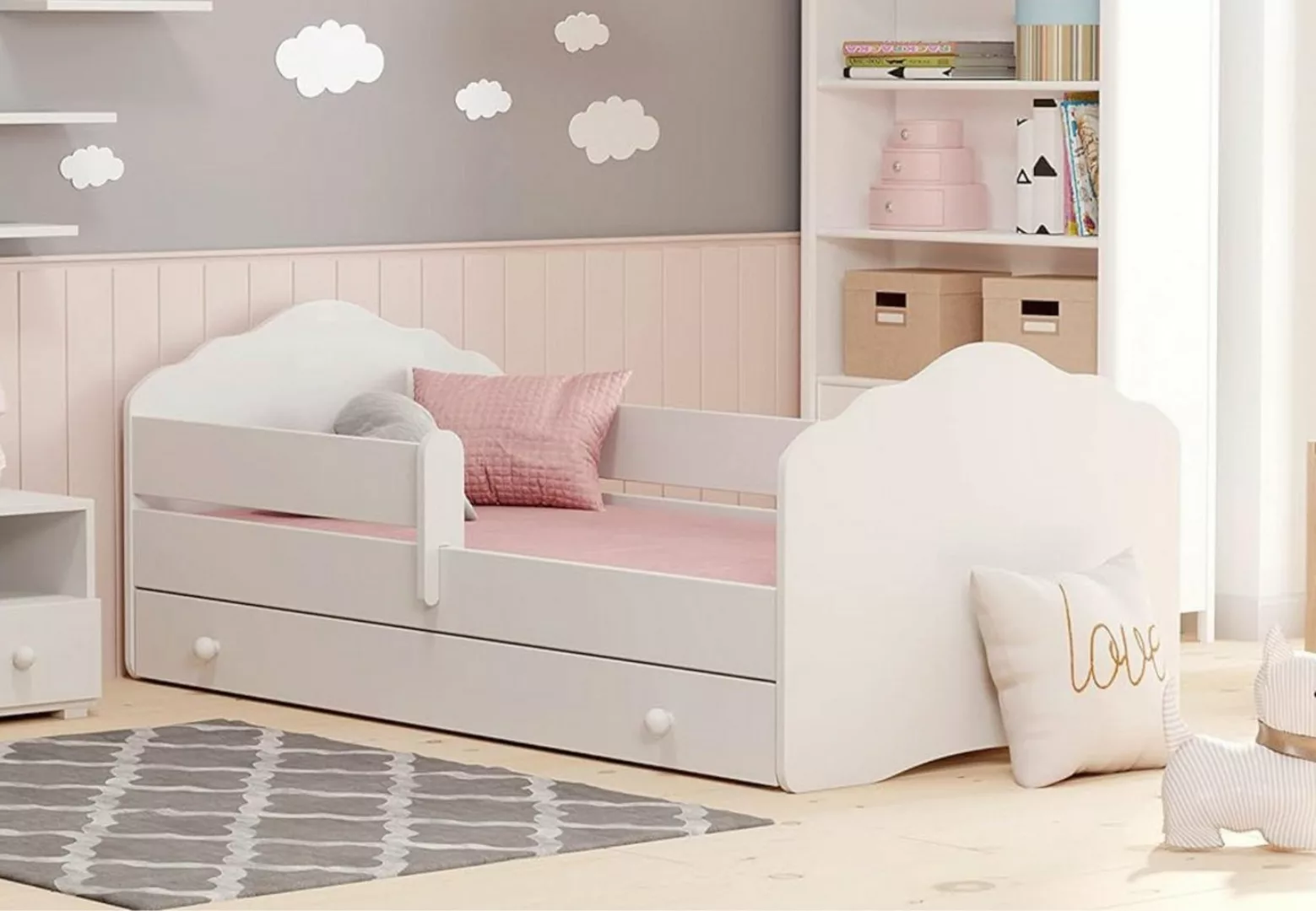 Kids Collective Kinderbett mit Matratze und Schublade, Lattenrost & abnehmb günstig online kaufen