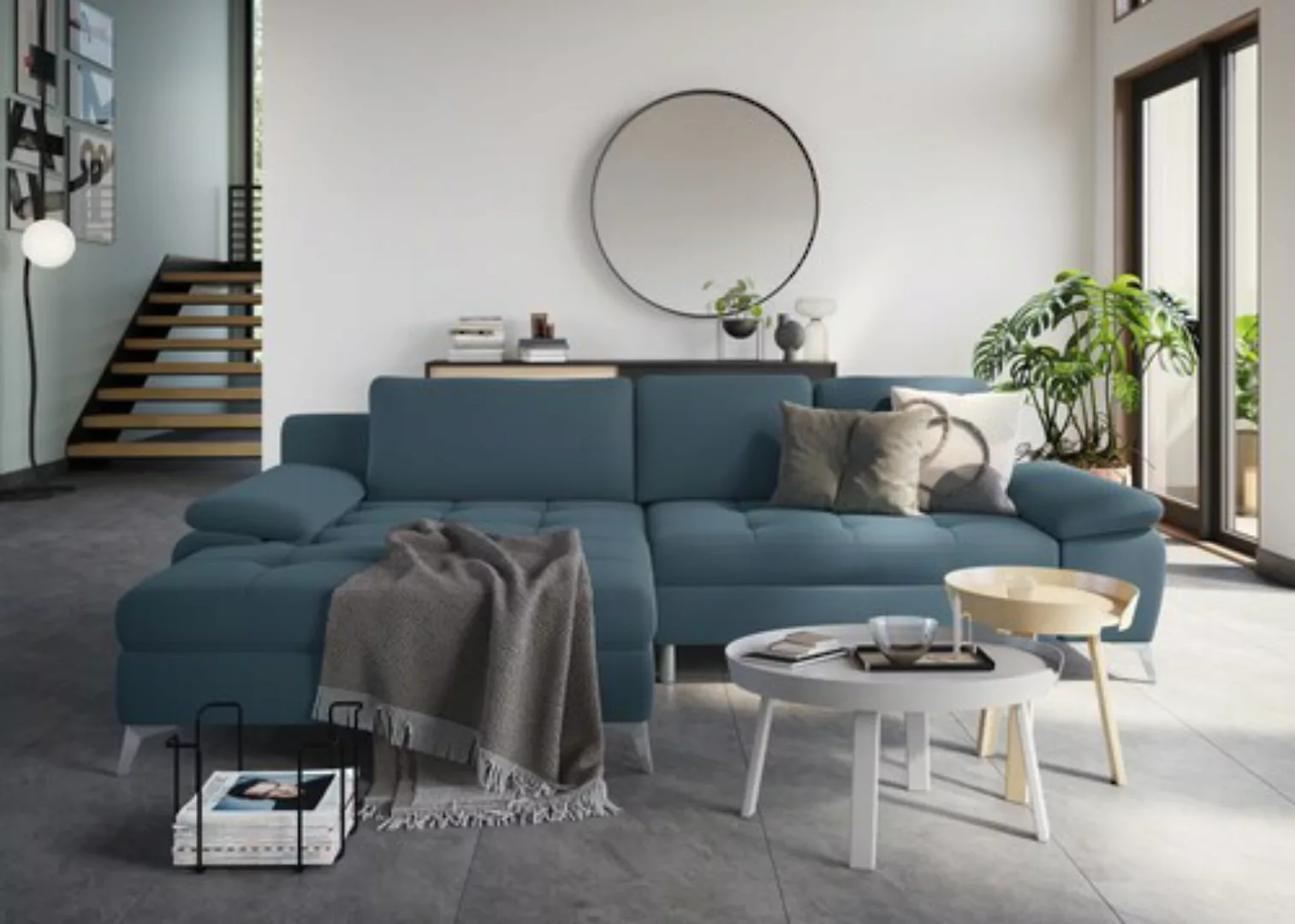 sit&more Ecksofa »Latigo L-Form«, mit Mega-Recamiere, wahlweise mit Bettfun günstig online kaufen