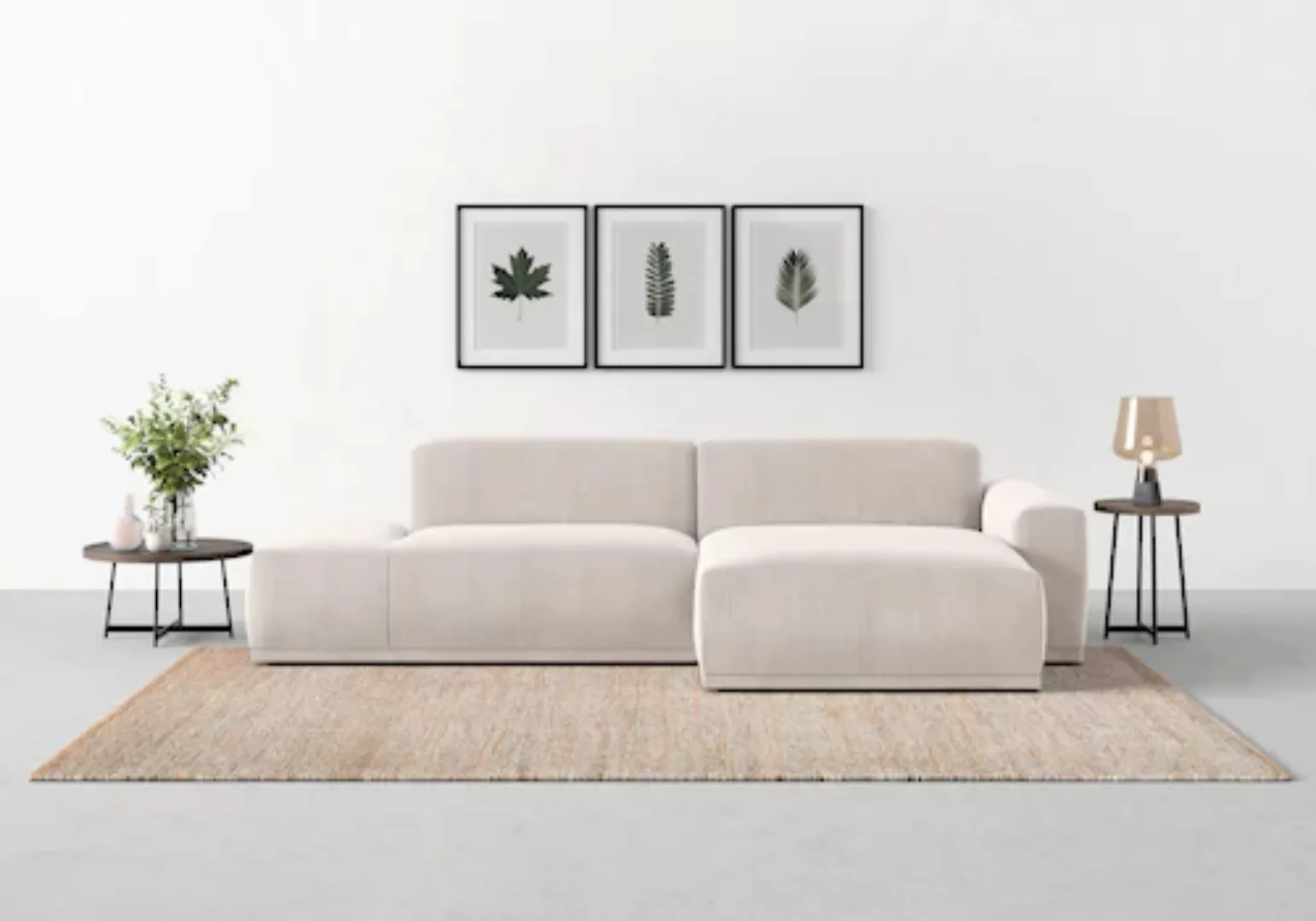 TRENDMANUFAKTUR Ecksofa Braga, mit hochwertigem Kaltschaum, L-Form, in Cord günstig online kaufen