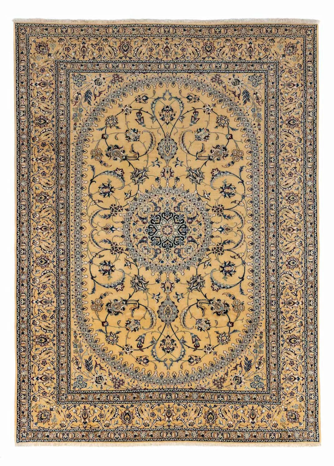 morgenland Wollteppich »Nain Medaillon Beige 348 x 248 cm«, rechteckig, 10 günstig online kaufen