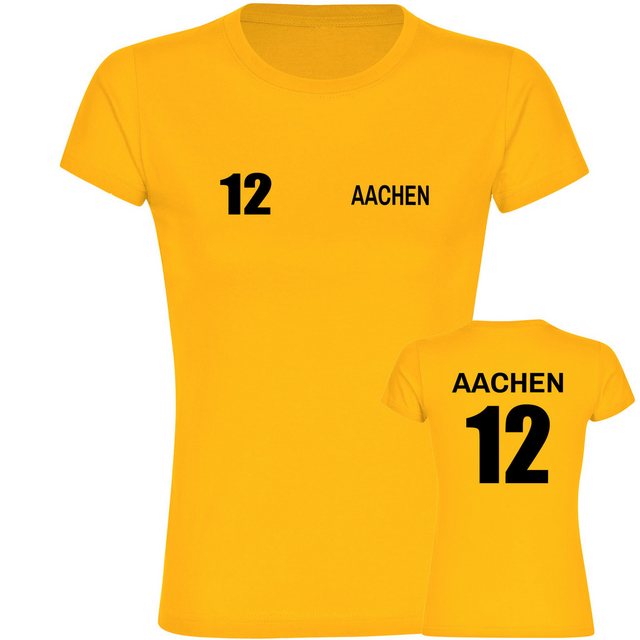 multifanshop T-Shirt Damen Aachen - Trikot Nummer 12 - Frauen günstig online kaufen